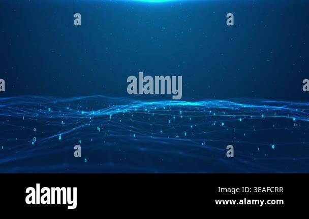 Futuristic abstract data matrix meta metaverse, encrypt numbers display ...