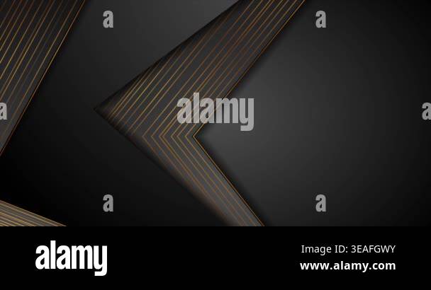 Abstract black geometry motion background with golden lines Stock Video ...