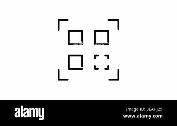 Qr Code Scanner Animated Icon With Alpha Channel. Digital Scanning ...