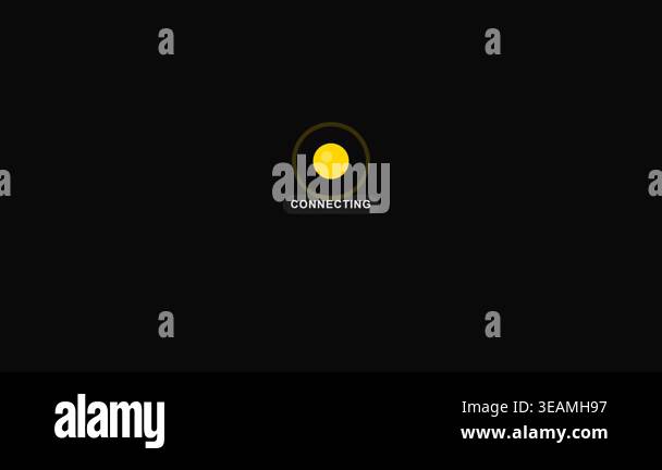 Dynamic animation depicting network connectivity status from offline to ...