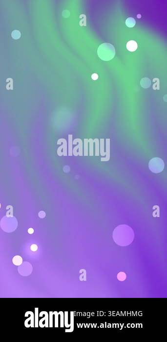 Soft waves of green and purple swirl across the screen. Faint bokeh ...