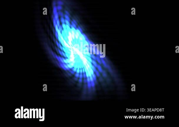 A captivating abstract animation featuring swirling blue light patterns ...