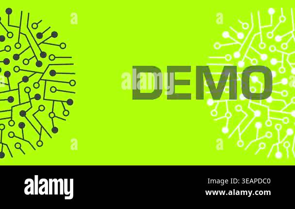 Demo concept animation with text and circuit elements Stock Video ...