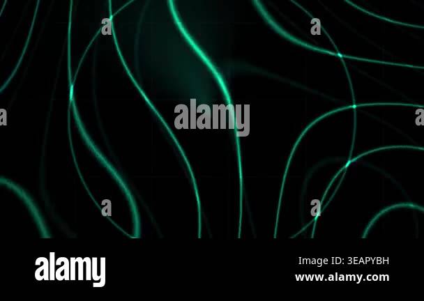 Abstract Glowing Green Neon Light Streaks Motion Background Stock Video ...
