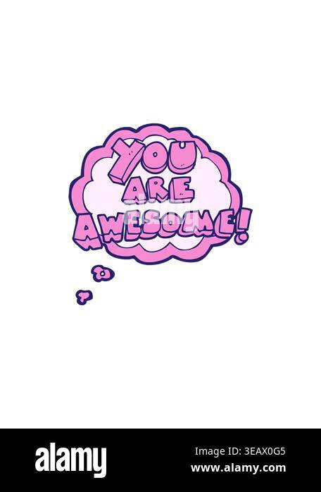 starburst effect animation of freehand drawn thought bubble cartoon you ...
