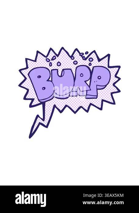 spinning motion animation of burp text Stock Video Footage - Alamy