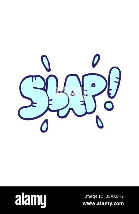 spinning motion animation of slap text Stock Video Footage - Alamy