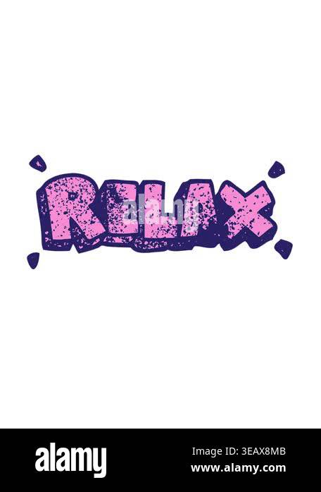 vibrating motion animation of relax text Stock Video Footage - Alamy