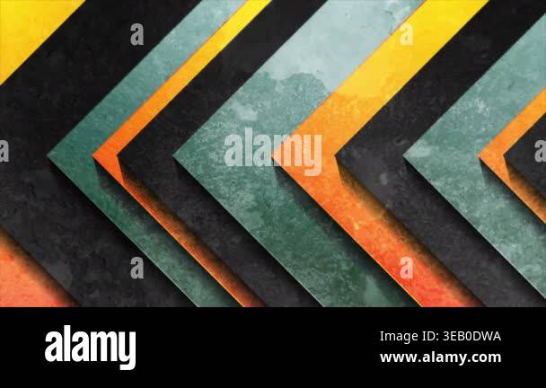 Abstract geometric arrows with grunge texture video animation Stock ...
