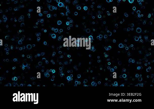 Blue Bubbles Floating in Black Space, Creating an Abstract Background ...