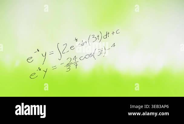 Math Layes Animation of layers of mathematical formulae and equations over green ...