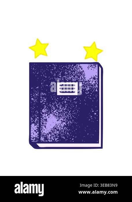 spinning stars animation of retro grunge texture cartoon of a study ...
