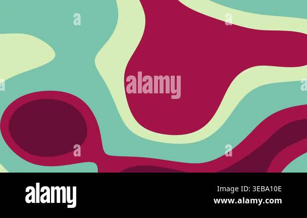 Flat abstract animation with organic colorful shapes and smooth minimal ...