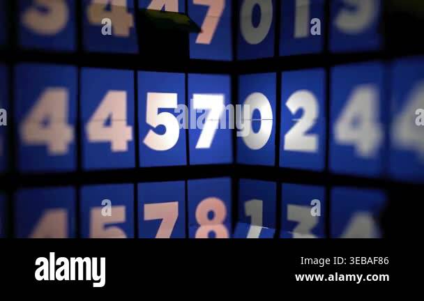 High-quality 4K dynamic motion graphic featuring a blue analog counter ...