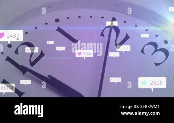 Incoming notifications spawning badges over clock face while hands ...