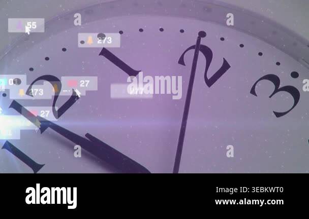 Left badge sparking overlays on clock face badges gathering pulsing ...