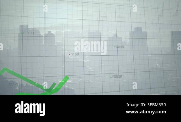Bright green polyline appearing lower-left, rising and crossing thinner ...