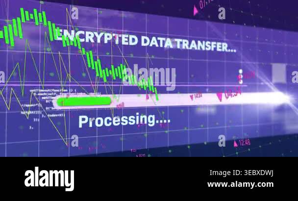 Encrypted transfer appearing, progress bar filling while chart ...