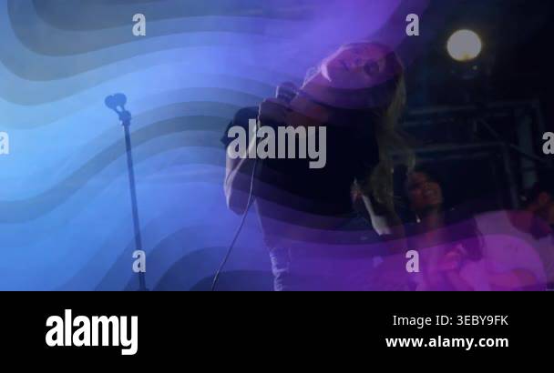 Music cue starting female singer tilting and tossing head, performing ...