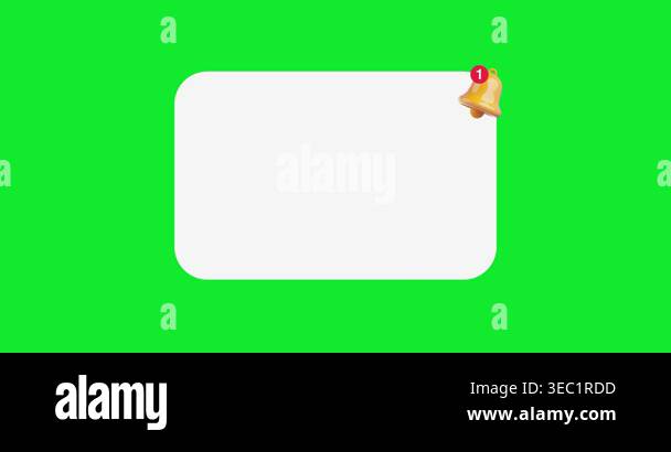 4k Resolution Video: Digital Notification Message Concept. Blank ...