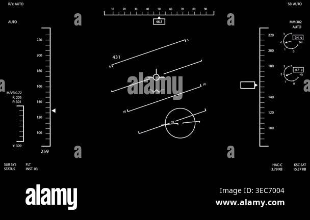 A second variant of the futuristic tracking screen animation, featuring ...