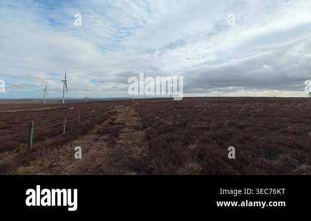 Fallago Rig Wind Farm Walking through Fallago Rig Wind Farm in Lammermuir Hills in Scotland ...
