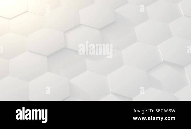 looping animation of a Abstract white 3d hexagon pattern background ...