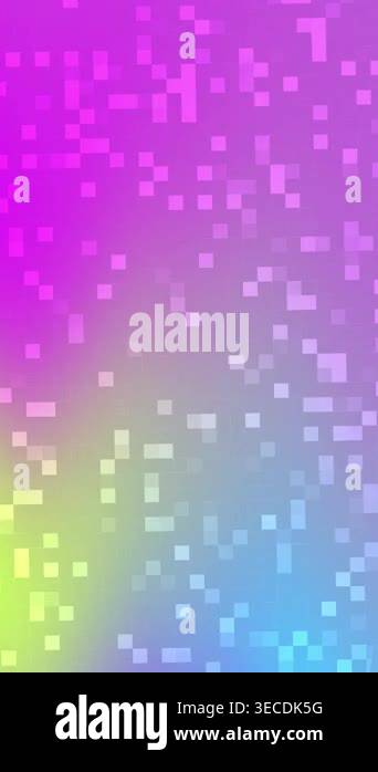 Soft pixels fade from pink to blue. Colors blend like a dream, gentle ...