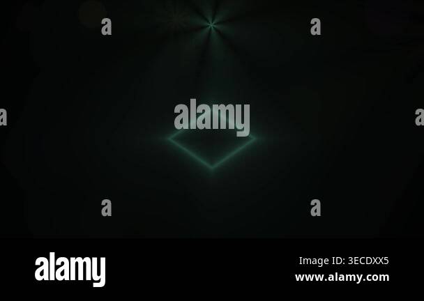 A mesmerizing abstract video featuring a glowing geometric diamond ...