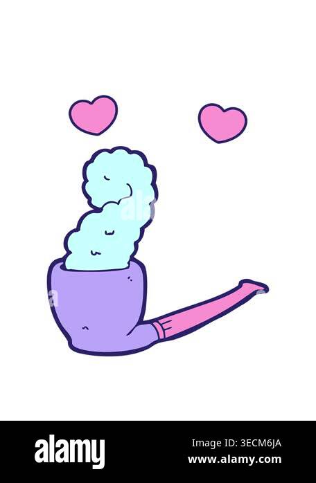 spinning hearts animation of cartoon pipe Stock Video Footage - Alamy