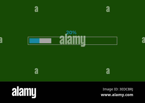 4K Green Screen Digital Loading Progress Bar - Modern UI Motion Design ...