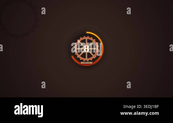 Steampunk Countdown Timer Steampunk style pressure gauge animation, countdown timer interface ...