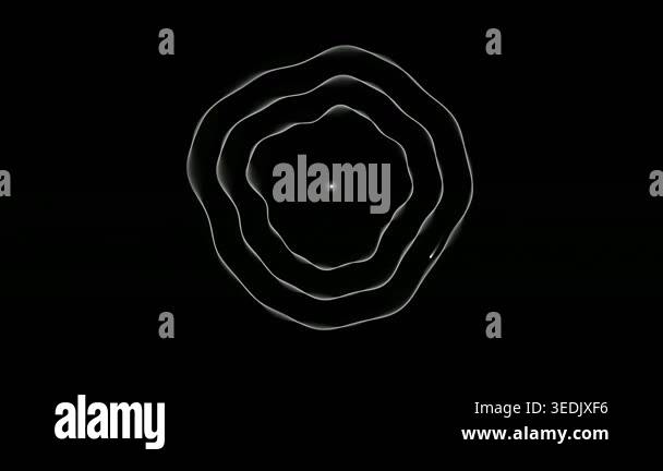 Concentric abstract circles pulsating from a center point, minimalist ...