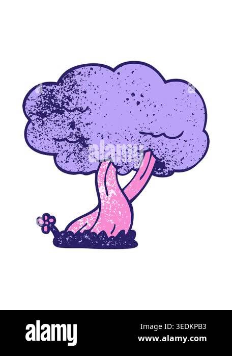 jiggle and pause animation of tree cartoon Stock Video Footage - Alamy