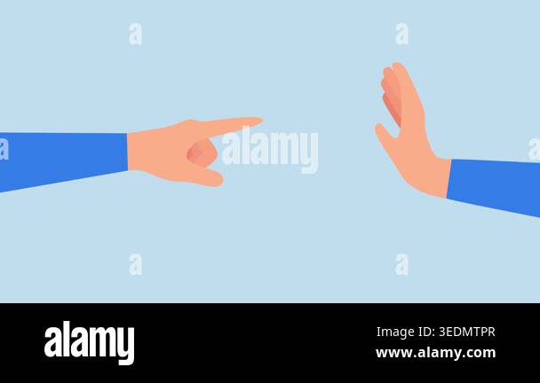 Point Out Someone Using Hand businessman is using one hand to point at another person and using his ...