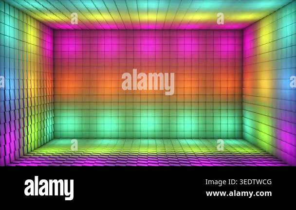 Broadcast Pulsating Switching Hi-Tech Illuminated Cubes Room Stage ...