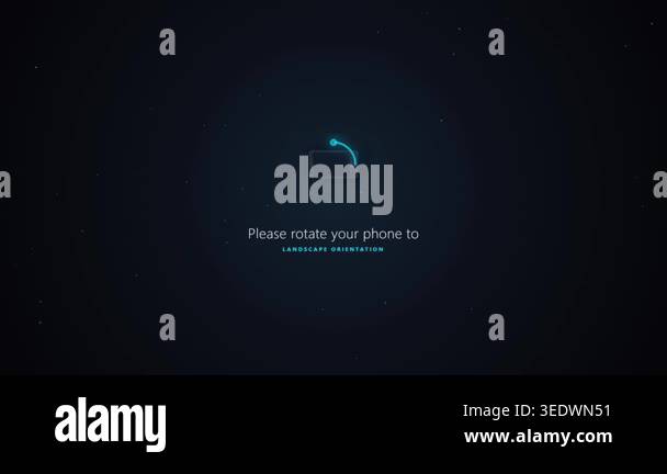 Digital user interface animation showing a smartphone rotating to ...