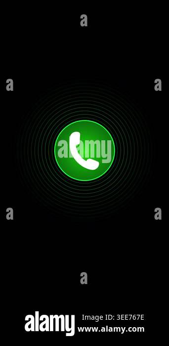 Incoming call ring icon animation blue background. call icon animation ...
