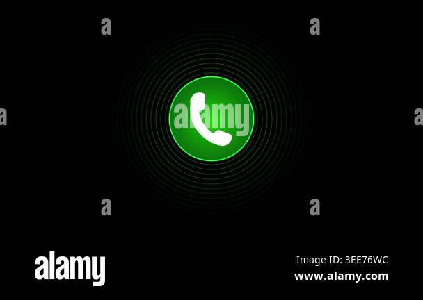 Calling ring icon background black Screen Animation phone call icon ...