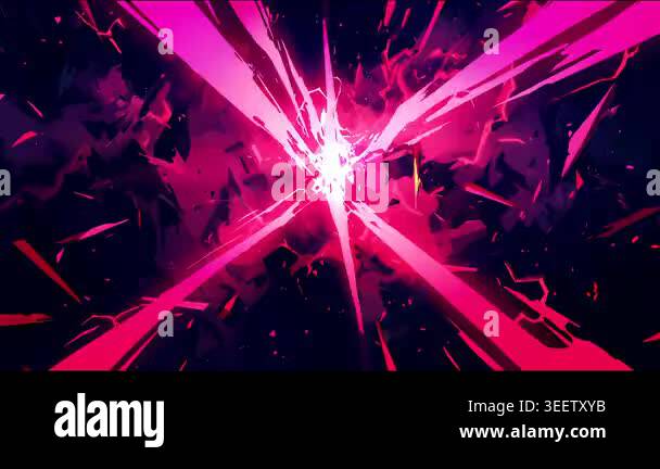 Cross Explosion Abstract pink energy cross explosion on dark background with glowing ...