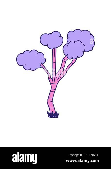 pixelize effect animation of cartoon sparse tree Stock Video Footage ...
