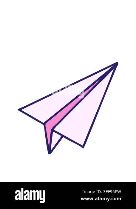 stretching up animation of cute cartoon of a paper plane Stock Video ...