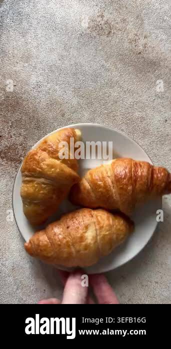 Croissants fresh pastries, fluffy treats tasty snack delicious gourmet ...