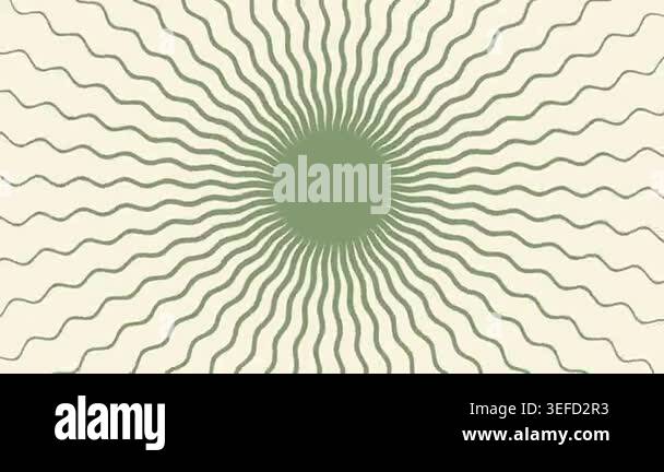 A loop animation wavy rays background,sage green and cream color with ...
