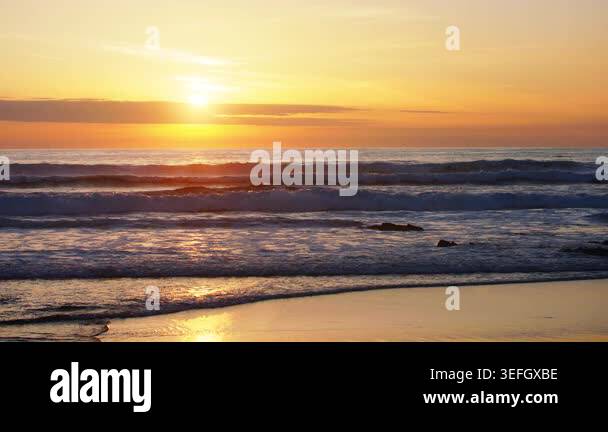 Cinematic 4K slow motion footage (150 fps) of gentle ocean waves ...