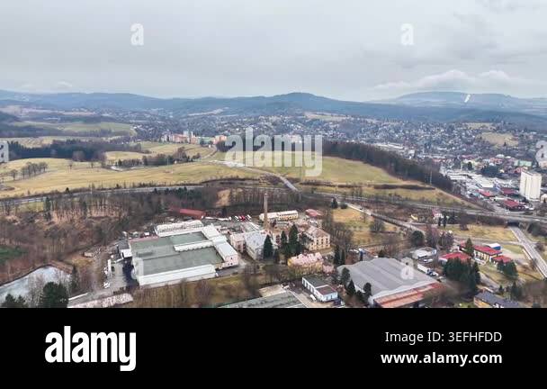 beautiful aerial view of ukrainian pathian mountains, pipiska Stock ...