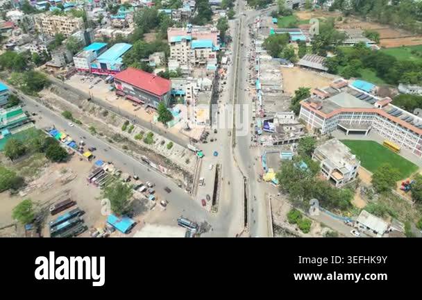 aerial view of the city of india Stock Video Footage - Alamy