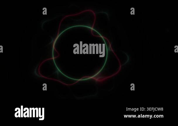 A dynamic digital visualization of sound waves forming a circular ...