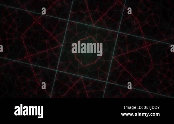 A dark abstract background featuring interconnected glowing red ...
