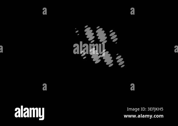 A dynamic abstract composition featuring scattered gray geometric ...